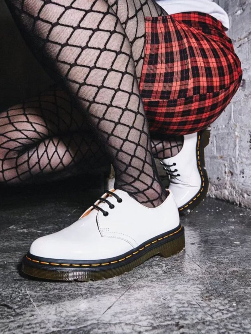 Dr Martens 1461 White Patent Leather Oxford Shoe Size 6